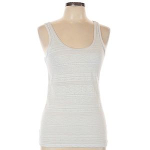 White lace design tank top